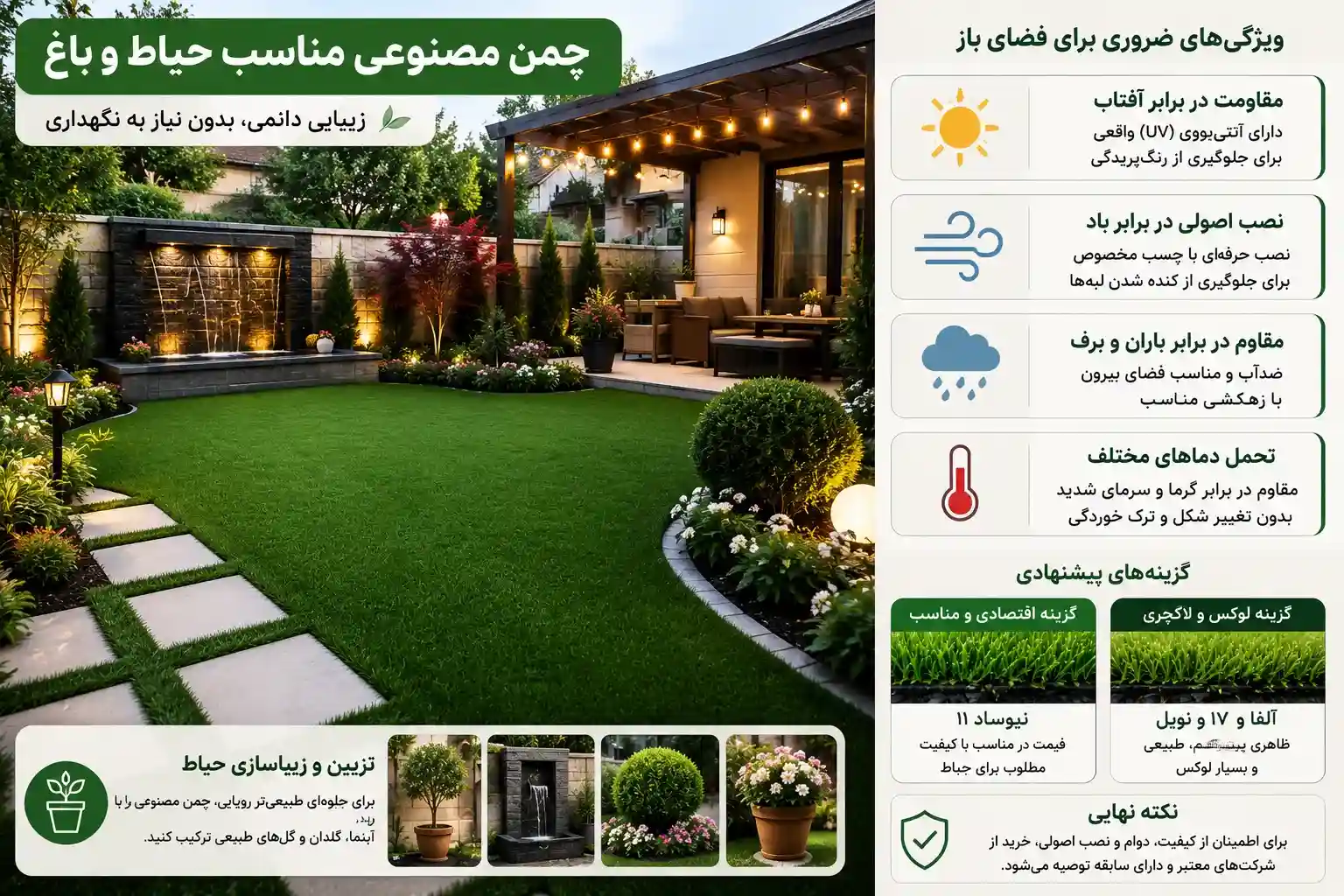 خرید چمن برای حیاط